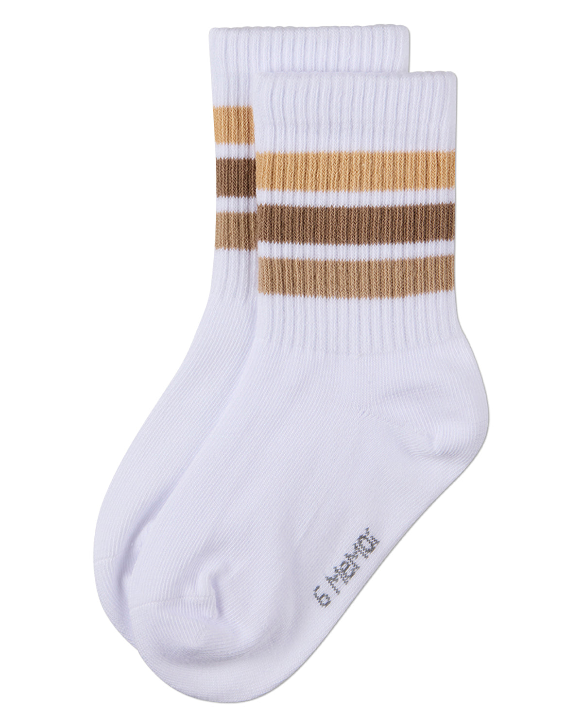 Kids Ribbed Cotton-Rich Triple-Stripe Varsity Crew Sock