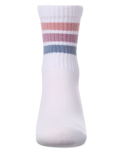 Kids Ribbed Cotton-Rich Triple-Stripe Varsity Crew Sock