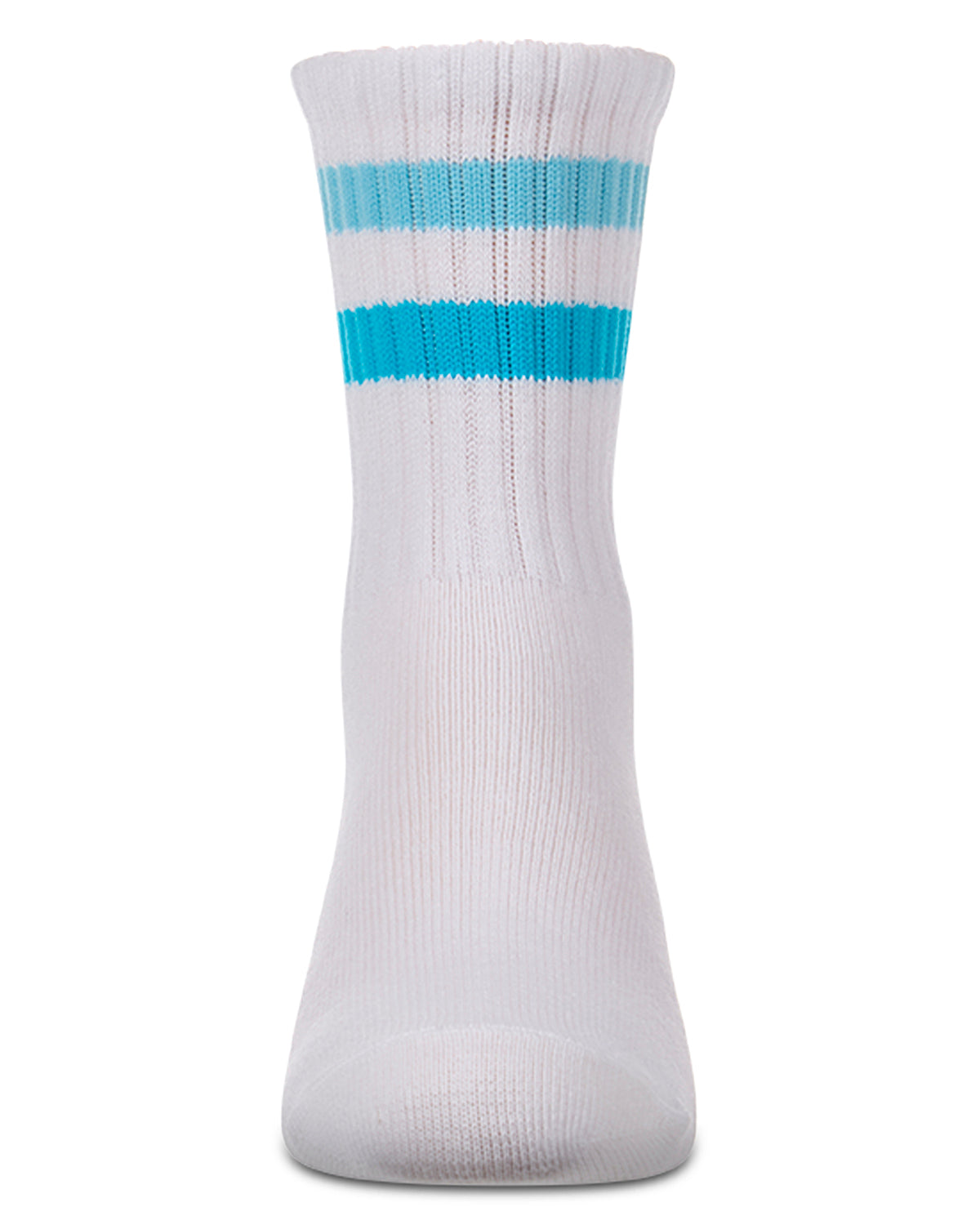 Kids Ribbed Double-Stripe Cotton-Blend Varsity Crew Socks