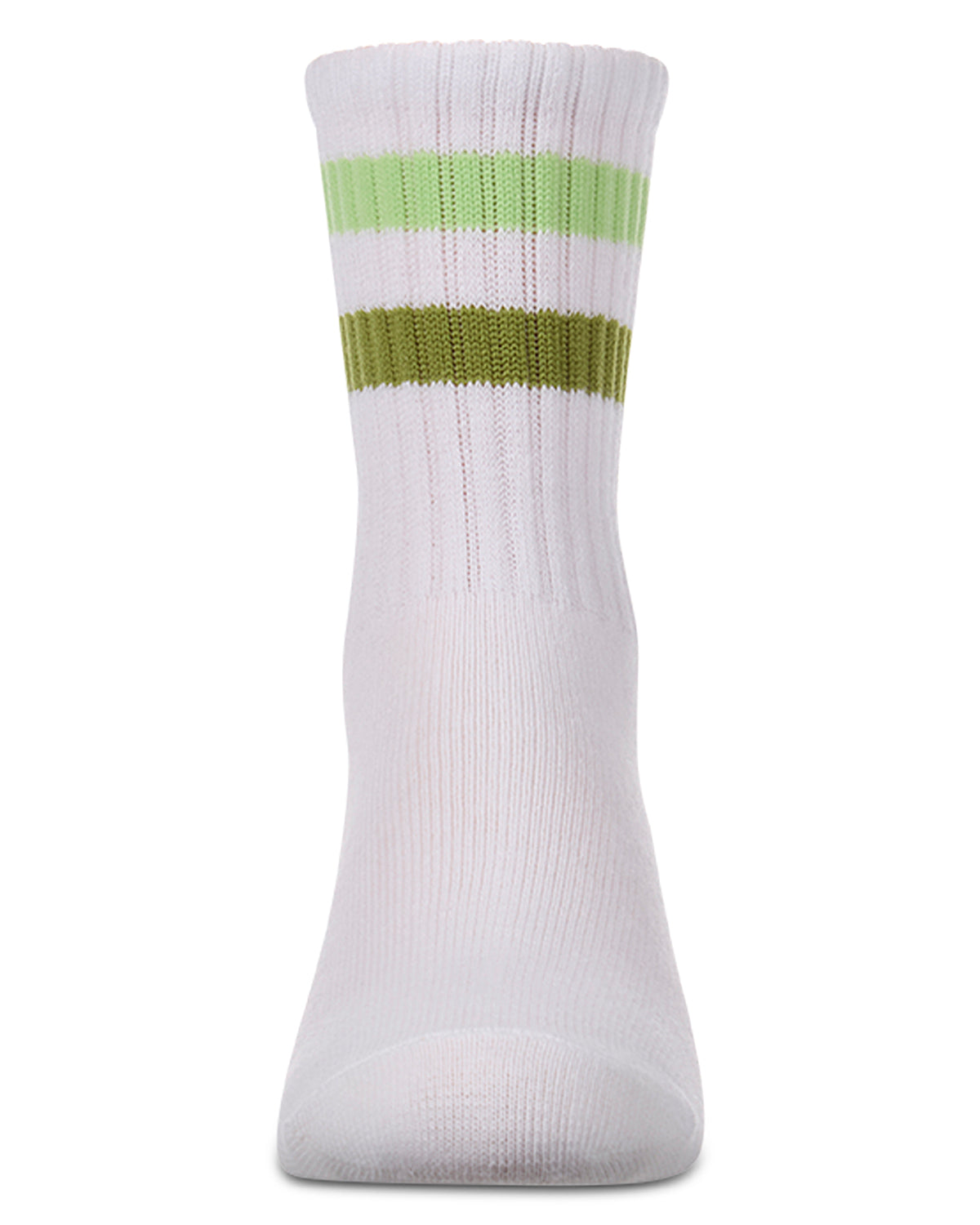 Kids Ribbed Double-Stripe Cotton-Blend Varsity Crew Socks