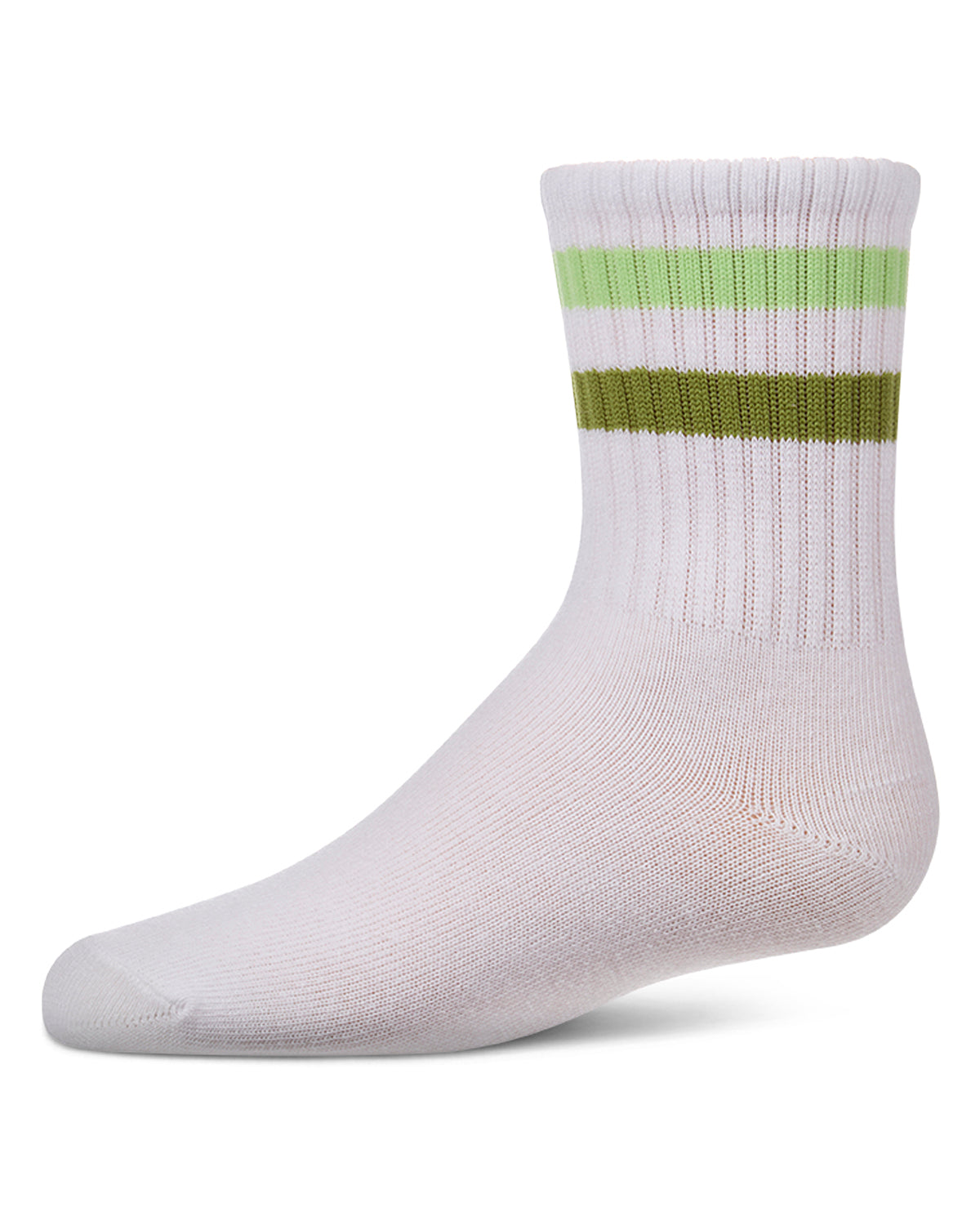 Kids Ribbed Double-Stripe Cotton-Blend Varsity Crew Socks