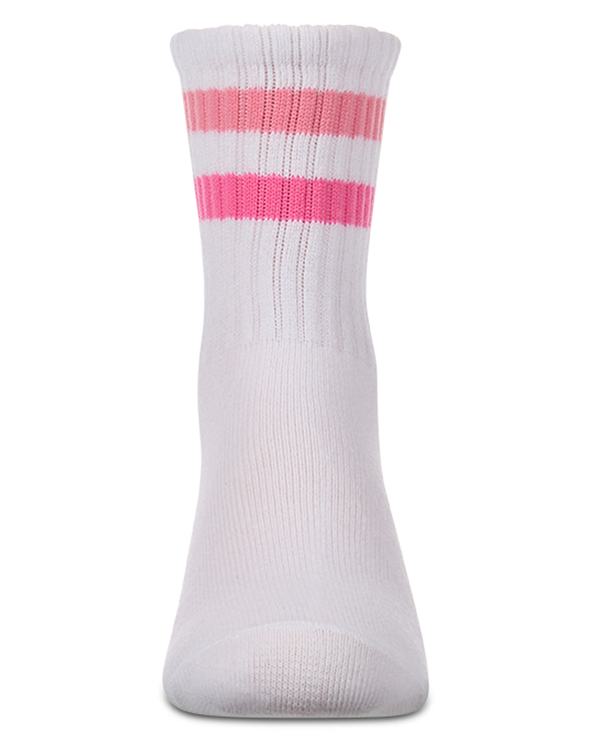 Kids Ribbed Double-Stripe Cotton-Blend Varsity Crew Socks
