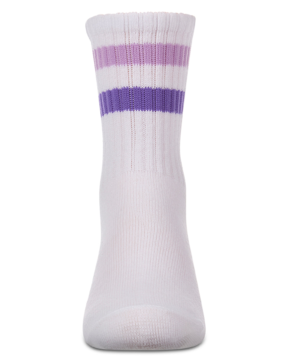 Kids Ribbed Double-Stripe Cotton-Blend Varsity Crew Socks