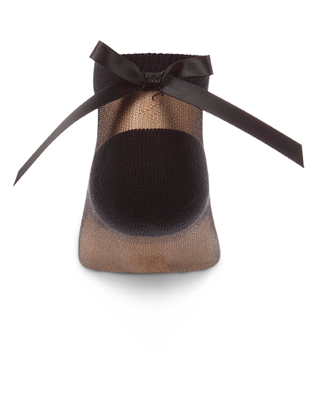 Girls Silky-Sheer Micro-Mesh Ankle Sock with Satin Bow