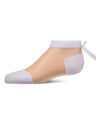 Girls Silky-Sheer Micro-Mesh Ankle Sock with Satin Bow