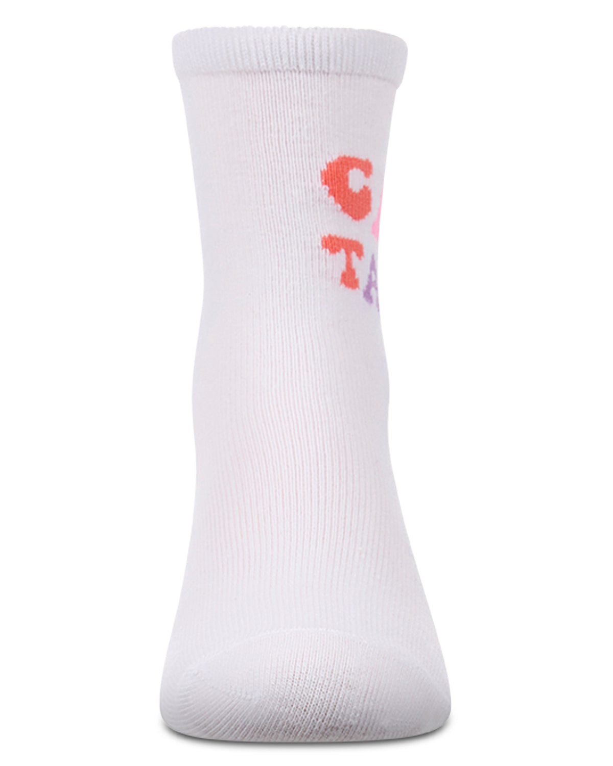 Girls "CampTastic" Cotton-Rich Camp-Themed Fine-Gauge Crew Sock