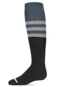 Girls' Two-Tone Stripe Knee-High Socks : Color: Navy