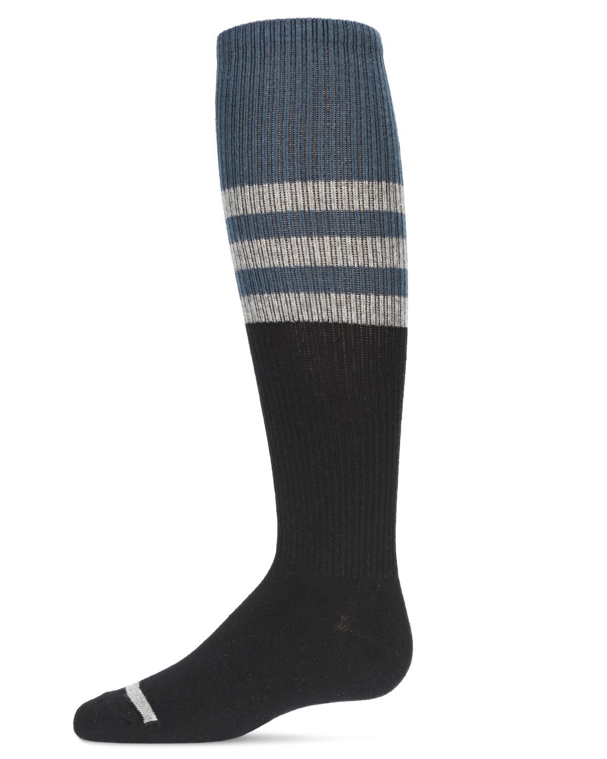 Girls' Two-Tone Stripe Knee-High Socks : Color: Navy