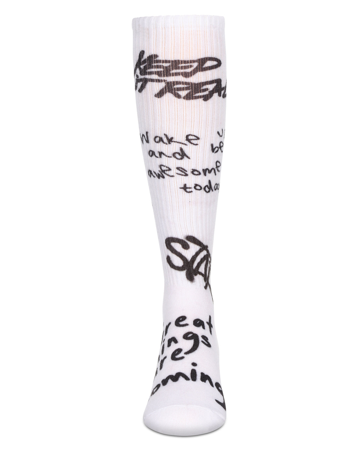 Girls' Graffiti Knee High Socks : Color: White
