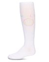 Girls' HELLO Knee High Socks : Color: White