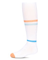 Girls' Multi Colored Stripe Knee High Socks : Color: Tangerine