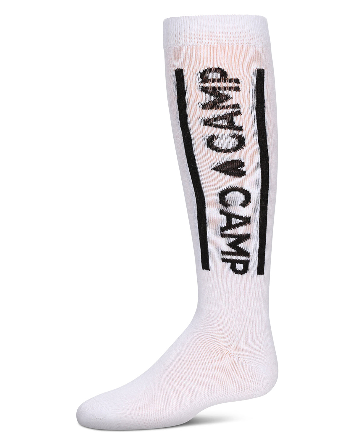 Girls' Camp Love Knee High Socks : Color: White