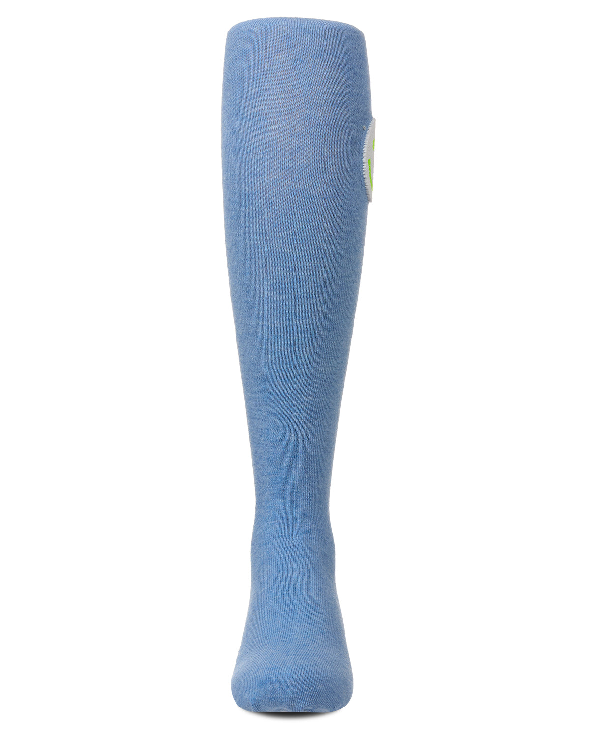 Girls' Fuzzy Smiley Face Knee High Green