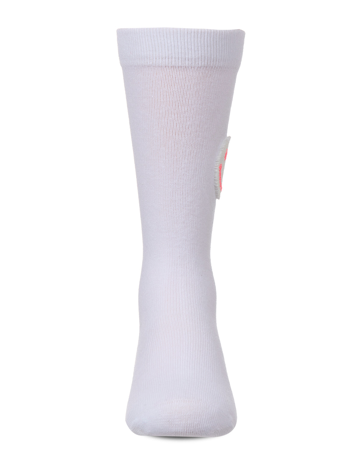 Girls' Fuzzy Smiley Face Knee High Socks : Color: Pink