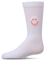 Girls' Fuzzy Smiley Face Knee High Socks : Color: Pink