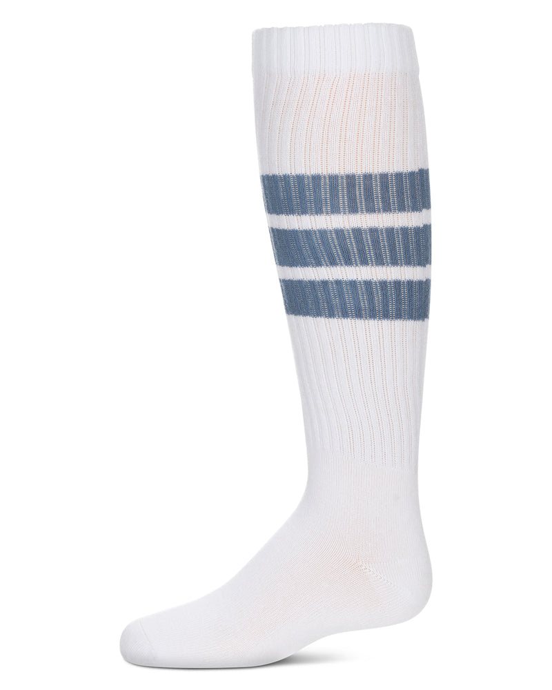 Girls' Triple Stripe Knee High Socks