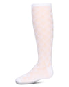 Girls' Open Work Heart Knee High Socks : Color: White