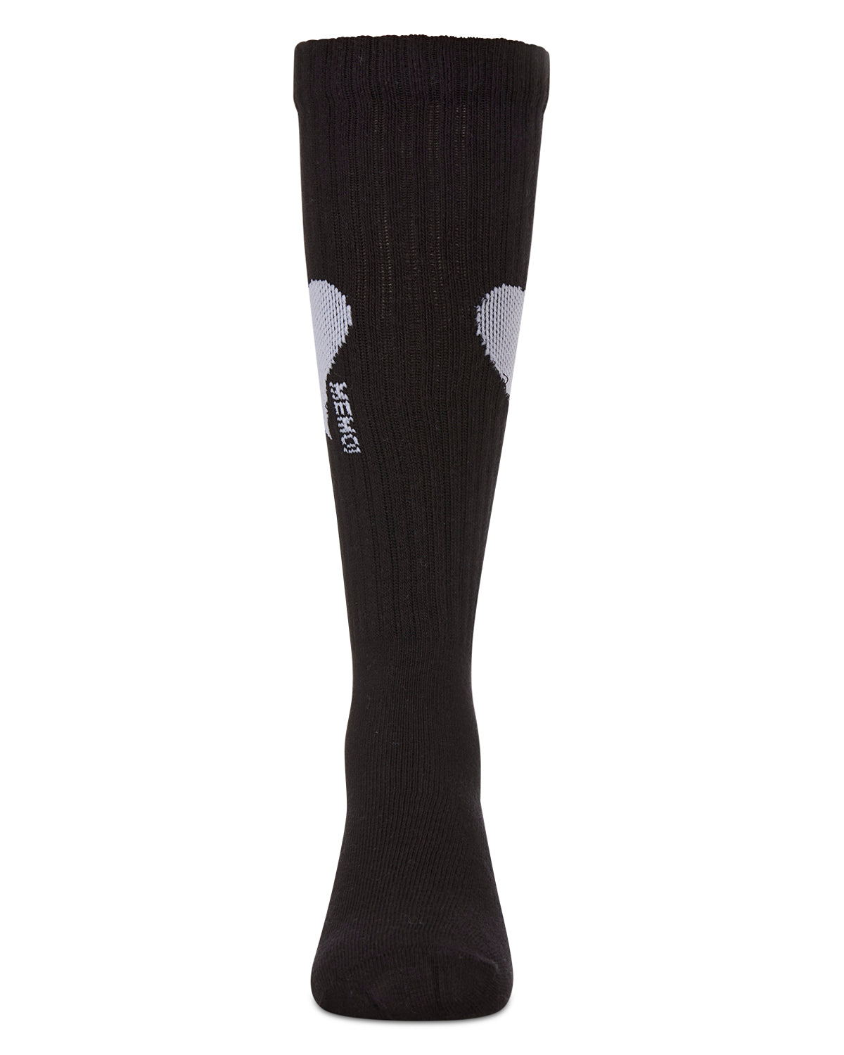 Girls' Single Heart Logo Knee High Socks : Color: Black