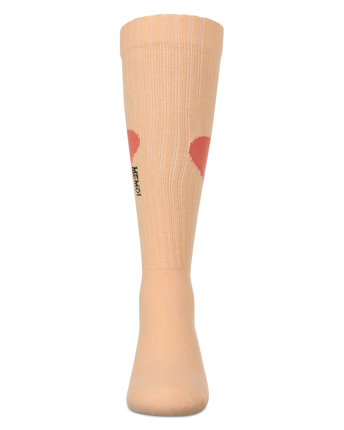 Girls' Single Heart Logo Knee High Socks : Color: Black