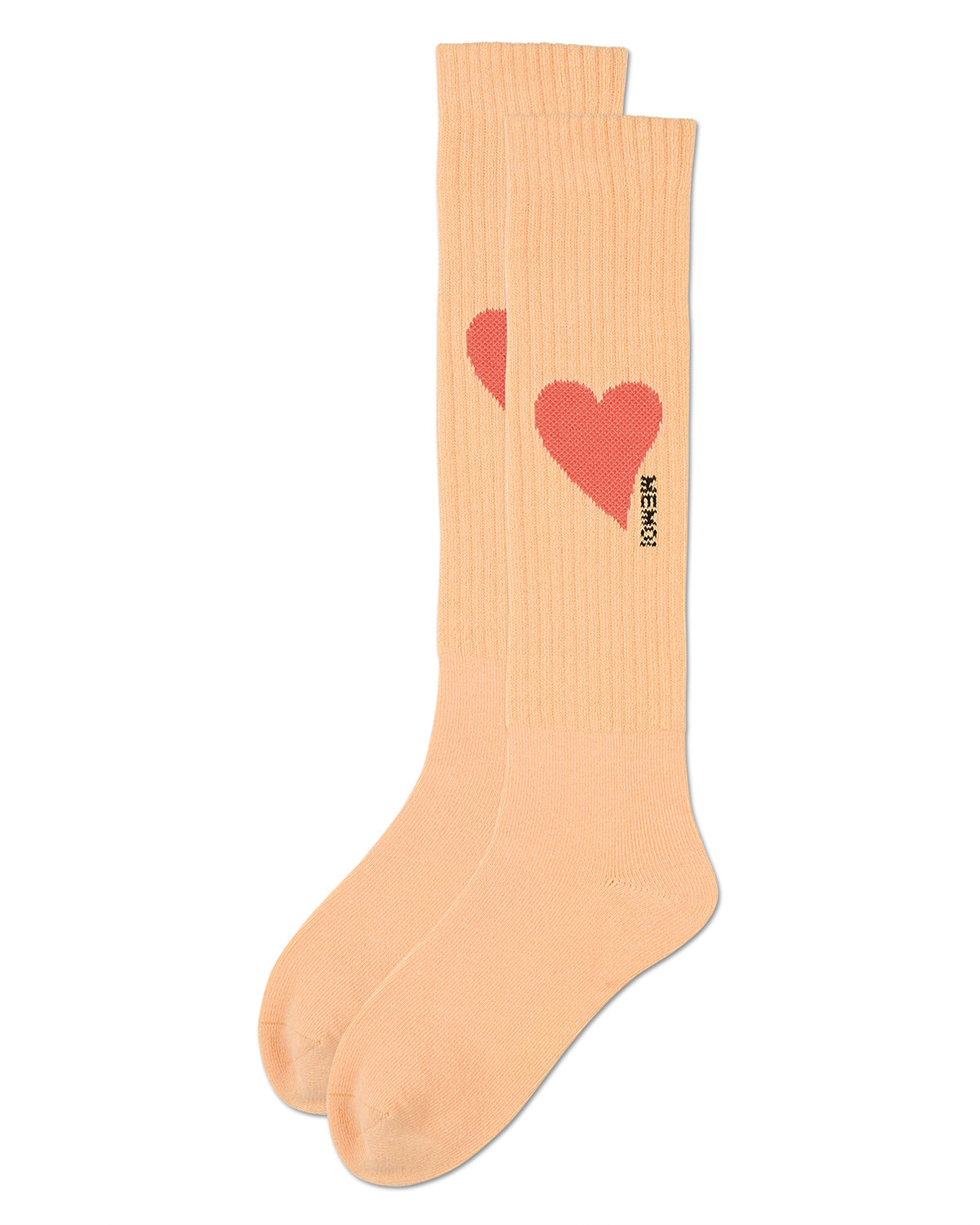 Girls' Single Heart Logo Knee High Socks : Color: Black