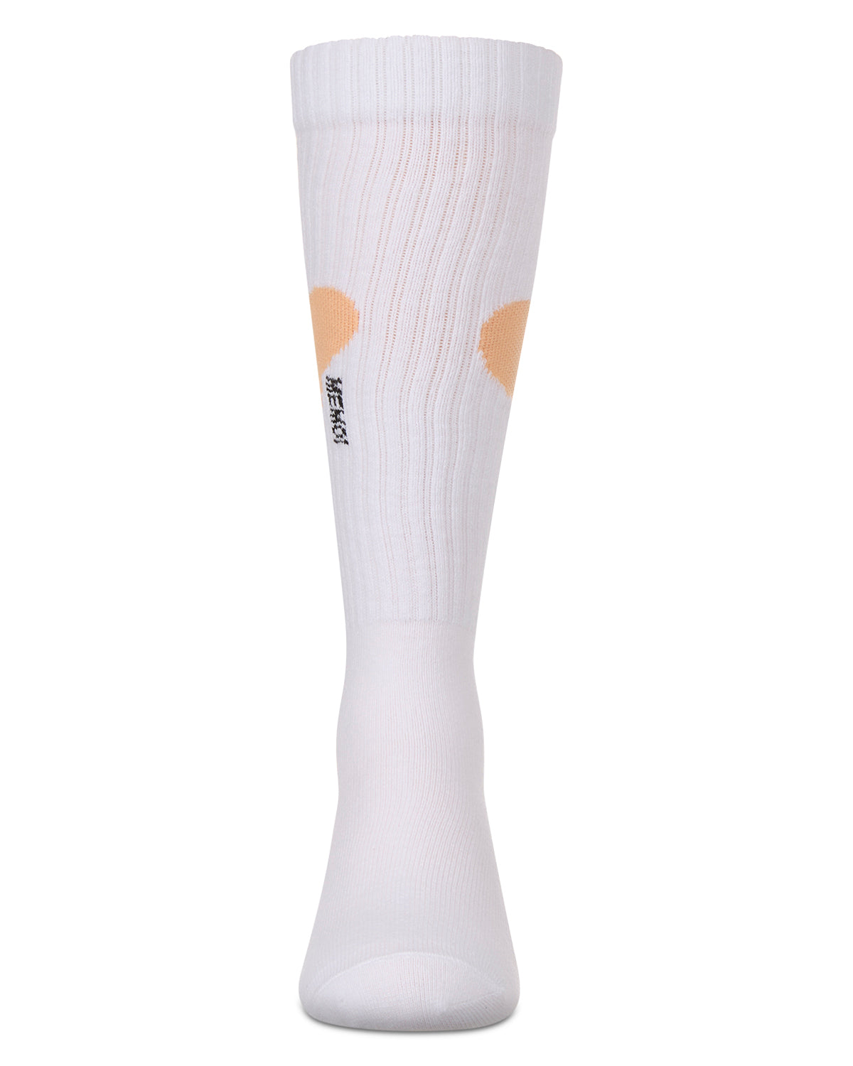 Girls' Single Heart Logo Knee High Socks : Color: Black