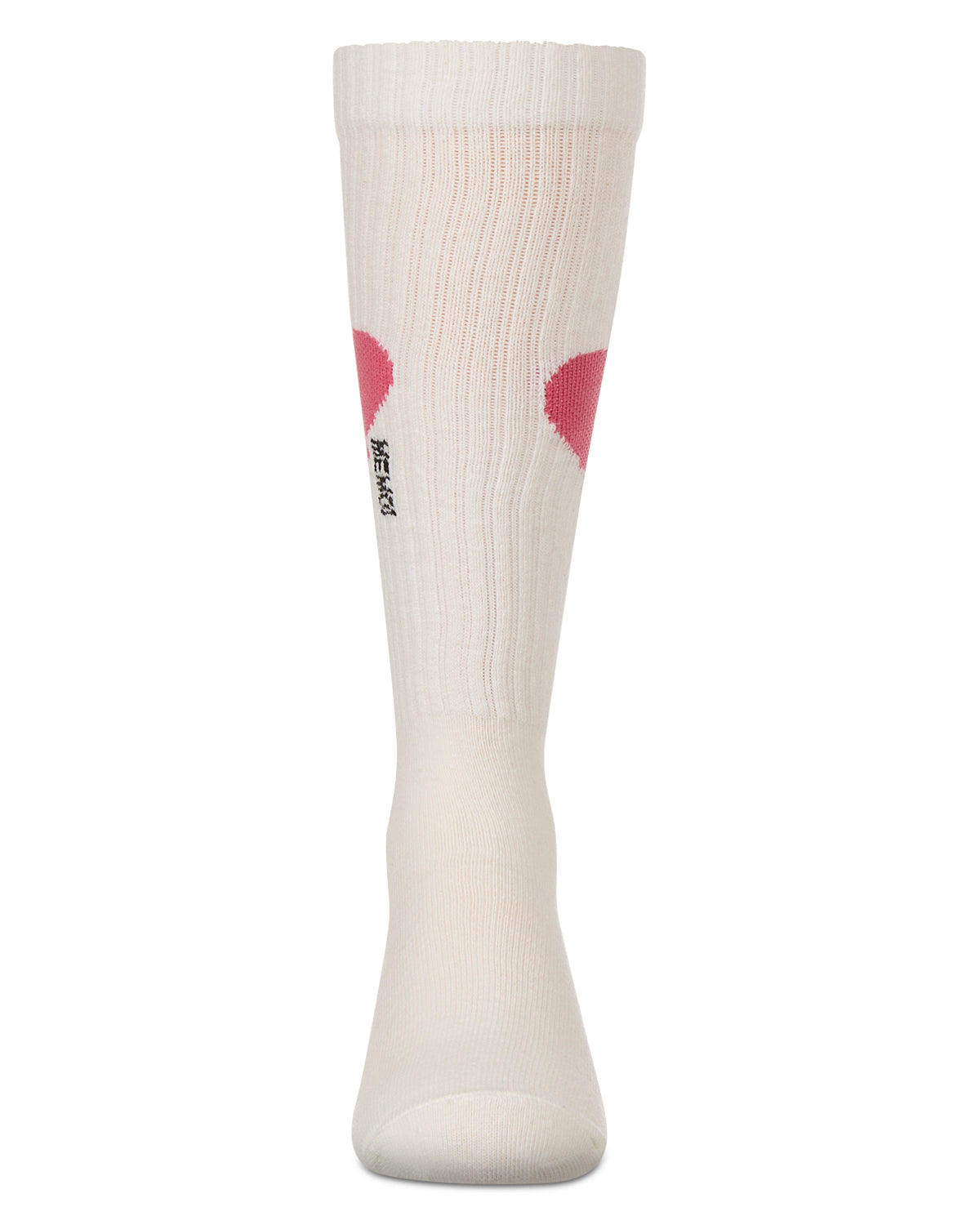 Girls' Single Heart Logo Knee High Socks : Color: Black