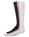 Girls Color Block Stripe Stretch Cotton Knee Sock : Color: Black