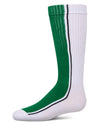 Girls Color Block Stripe Stretch Cotton Knee Sock : Color: Green