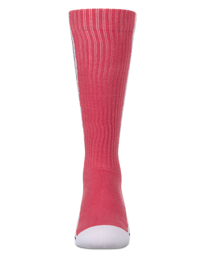 Girls Color Block Stripe Stretch Cotton Knee Sock : Color: Black