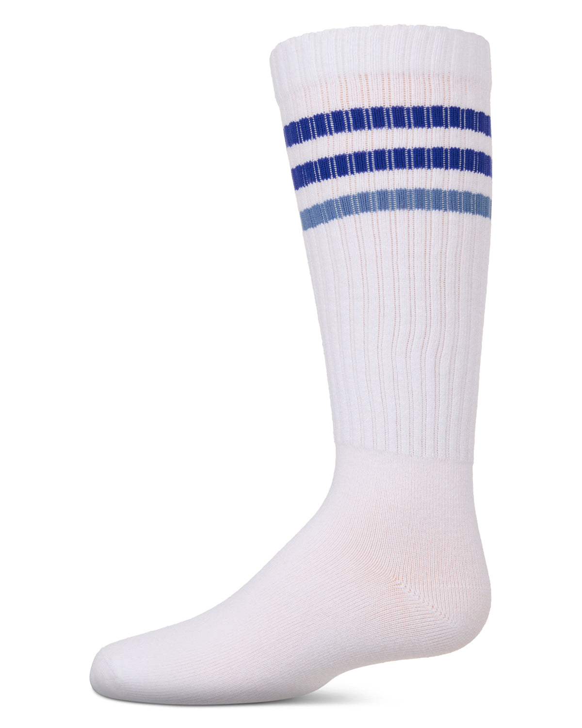Girls' TwoTone Varsity Stripe Knee High Socks : Color: Blue