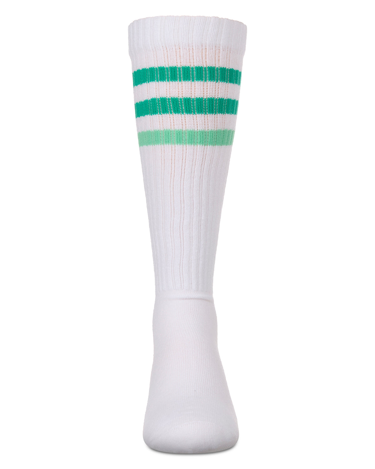 Girls' TwoTone Varsity Stripe Knee High Socks : Color: Green