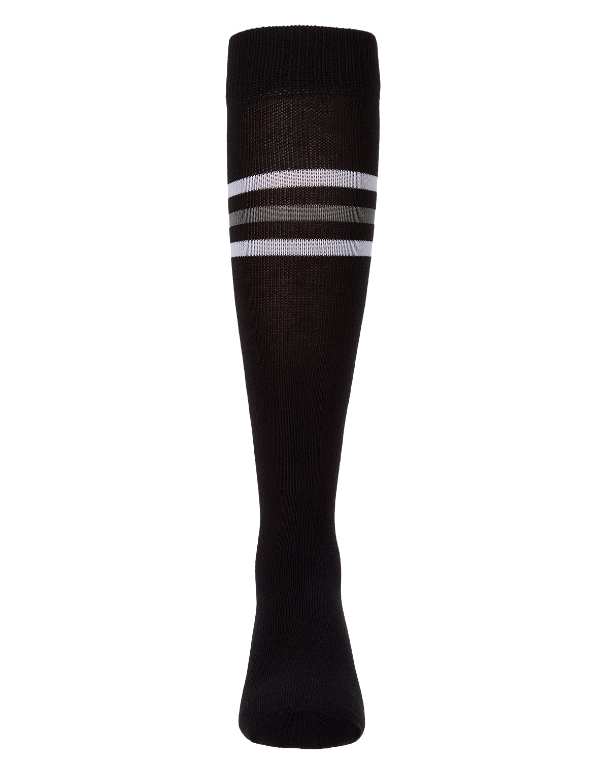 Girls Triple-Stripe Cotton-Rich Fine-Gauge Varsity Knee High Sock