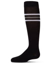Girls Triple-Stripe Cotton-Rich Fine-Gauge Varsity Knee High Sock