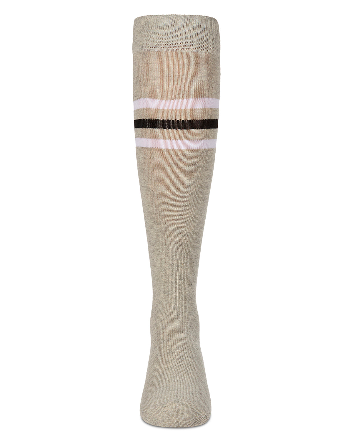 Girls Triple-Stripe Cotton-Rich Fine-Gauge Varsity Knee High Sock