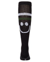 Girls Ribbed Cotton-Blend "Smile Stripe" Knee High Sock