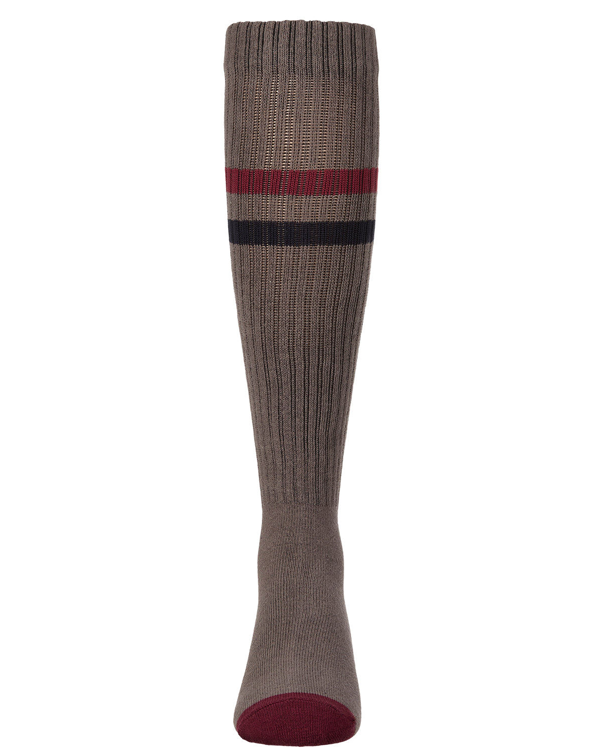 Girls Ribbed Cotton-Blend "Smile Stripe" Knee High Sock