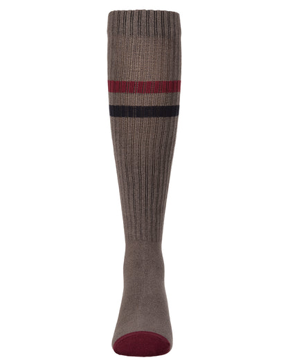 Girls Ribbed Cotton-Blend "Smile Stripe" Knee High Sock