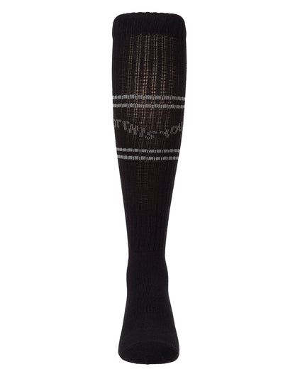 Girls "You Got This" Ribbed Cotton-Blend Varsity-Stripe Knee High Sock