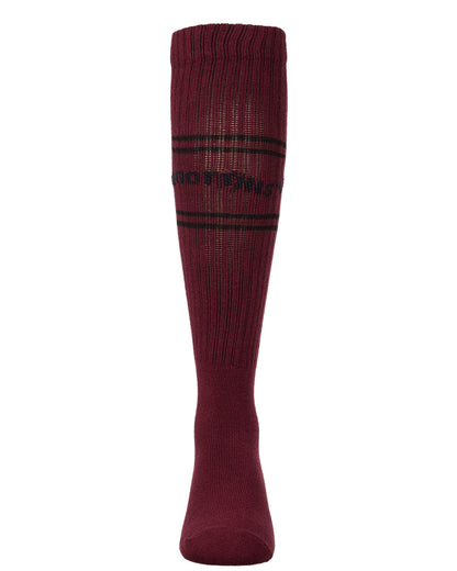 Girls "You Got This" Ribbed Cotton-Blend Varsity-Stripe Knee High Sock