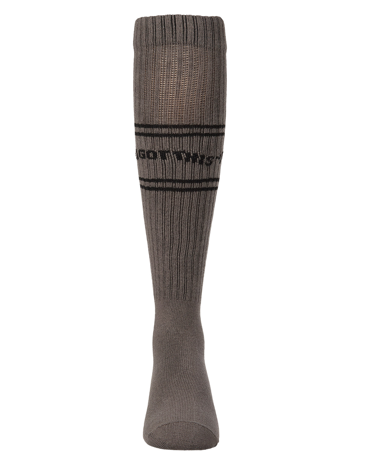 Girls "You Got This" Ribbed Cotton-Blend Varsity-Stripe Knee High Sock