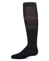 Girls "You Got This" Ribbed Cotton-Blend Varsity-Stripe Knee High Sock