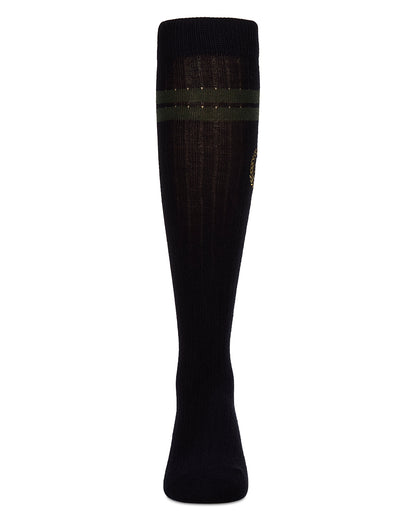 Crest Knee High : Color: Navy