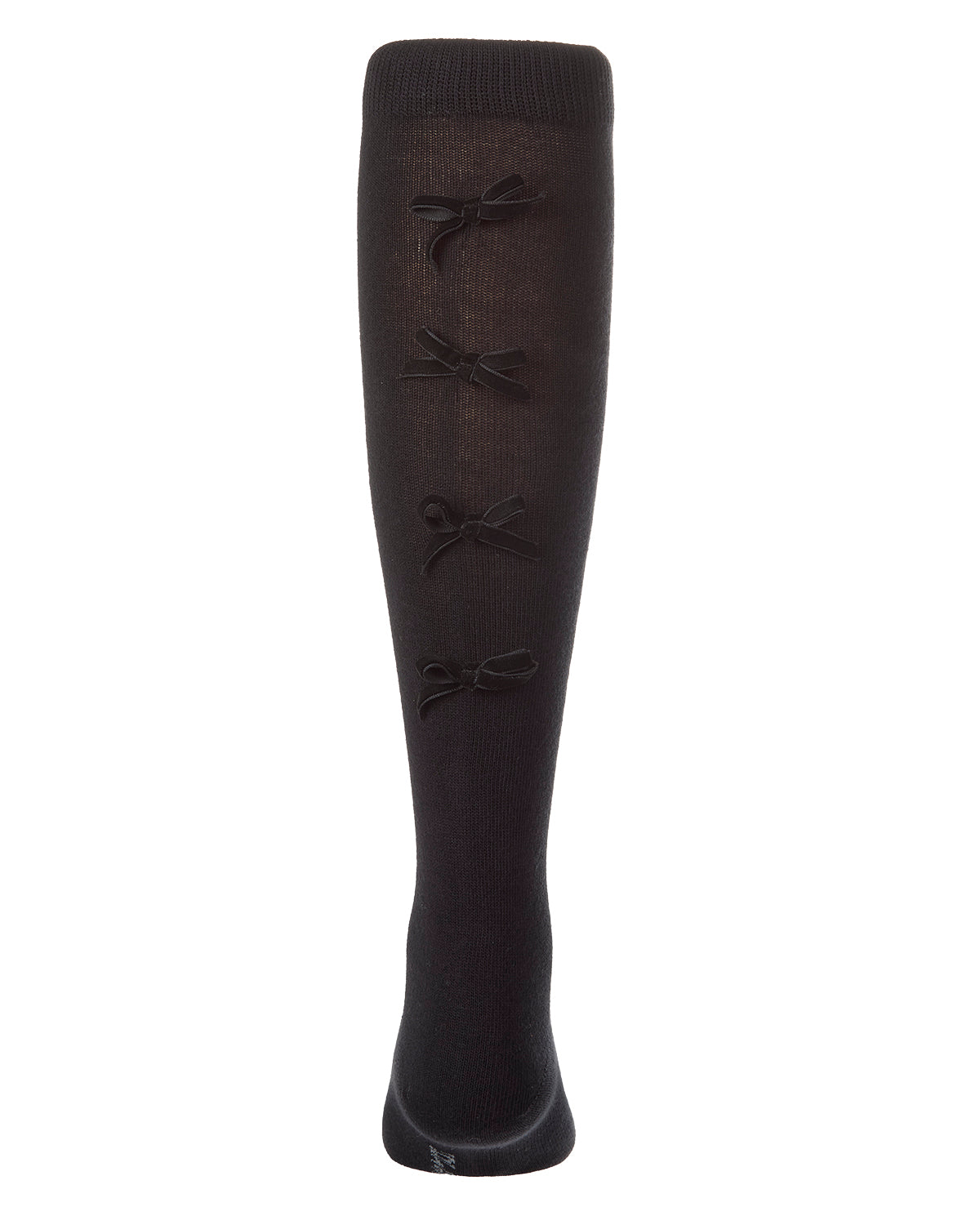 Back Bows Knee High : Color: Black