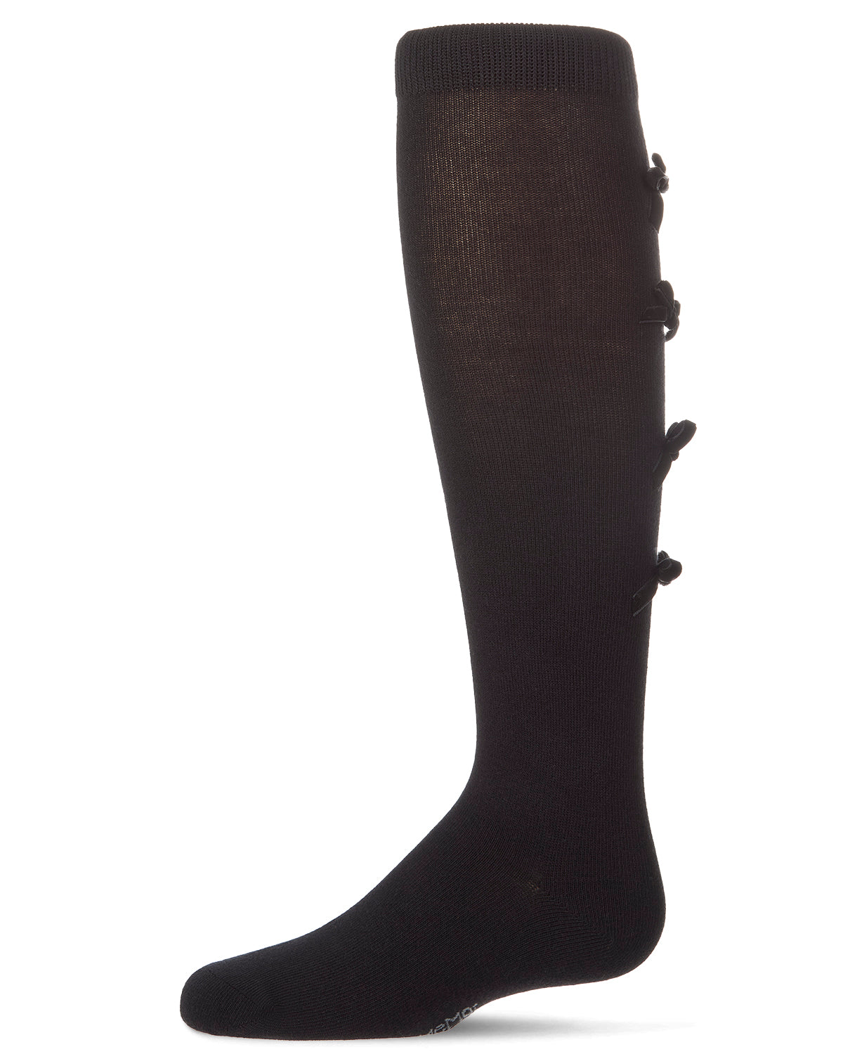 Back Bows Knee High : Color: Black