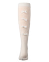 Back Bows Knee High : Color: Winter White