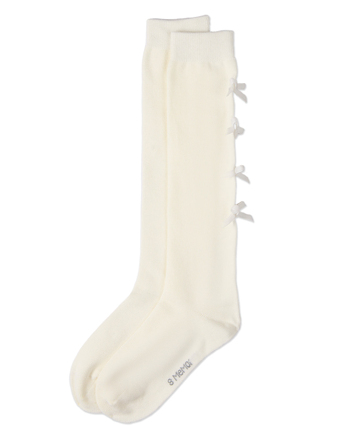Back Bows Knee High : Color: Black