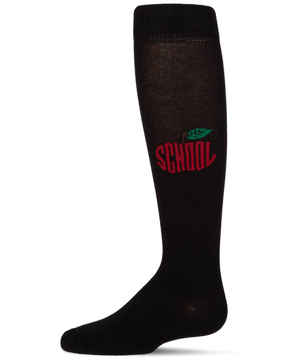 School Apple Knee High : Color: Black