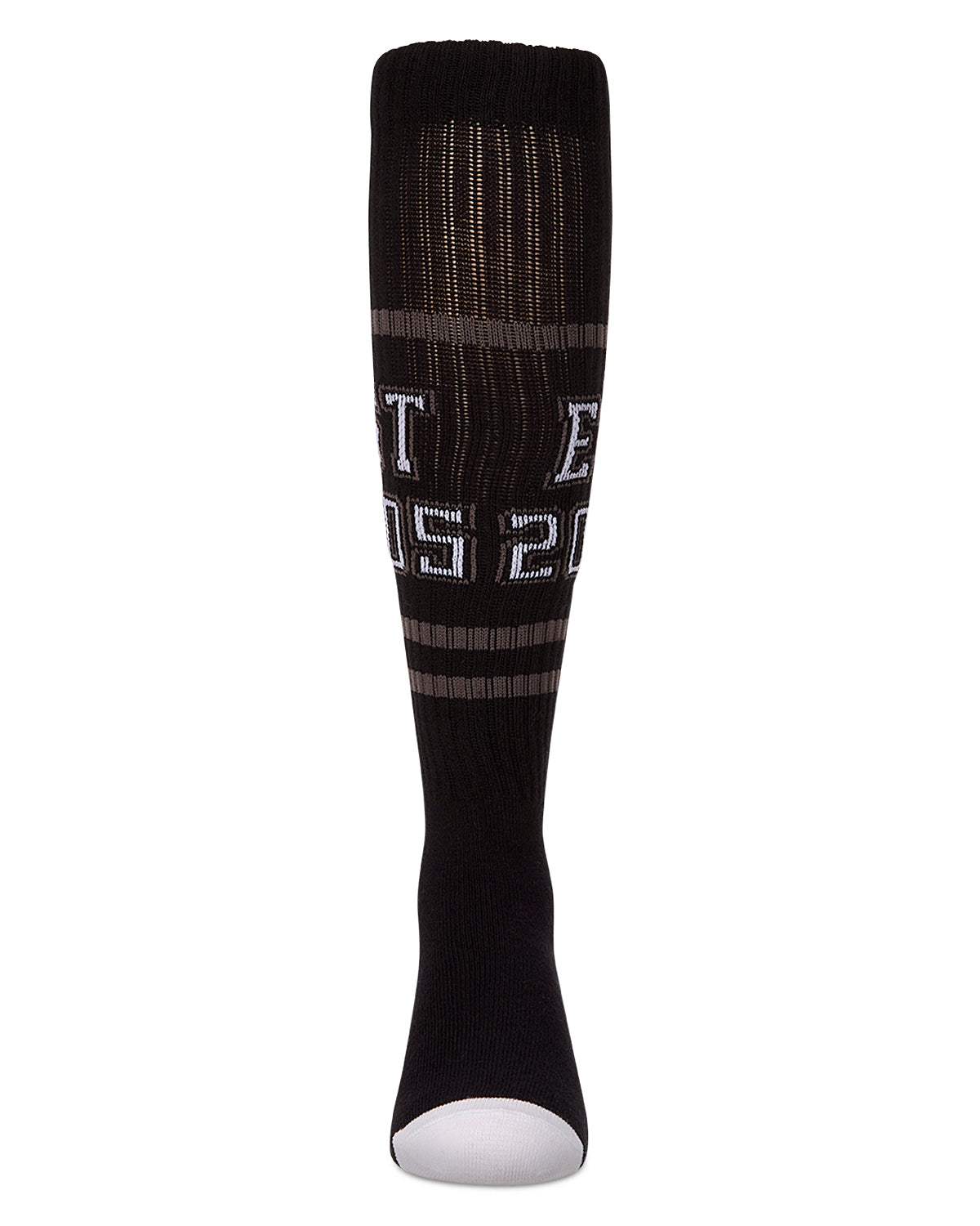 Girls "EST 2005" Ribbed Cotton-Blend Varsity-Stripe Knee High Sock