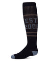 Girls "EST 2005" Ribbed Cotton-Blend Varsity-Stripe Knee High Sock
