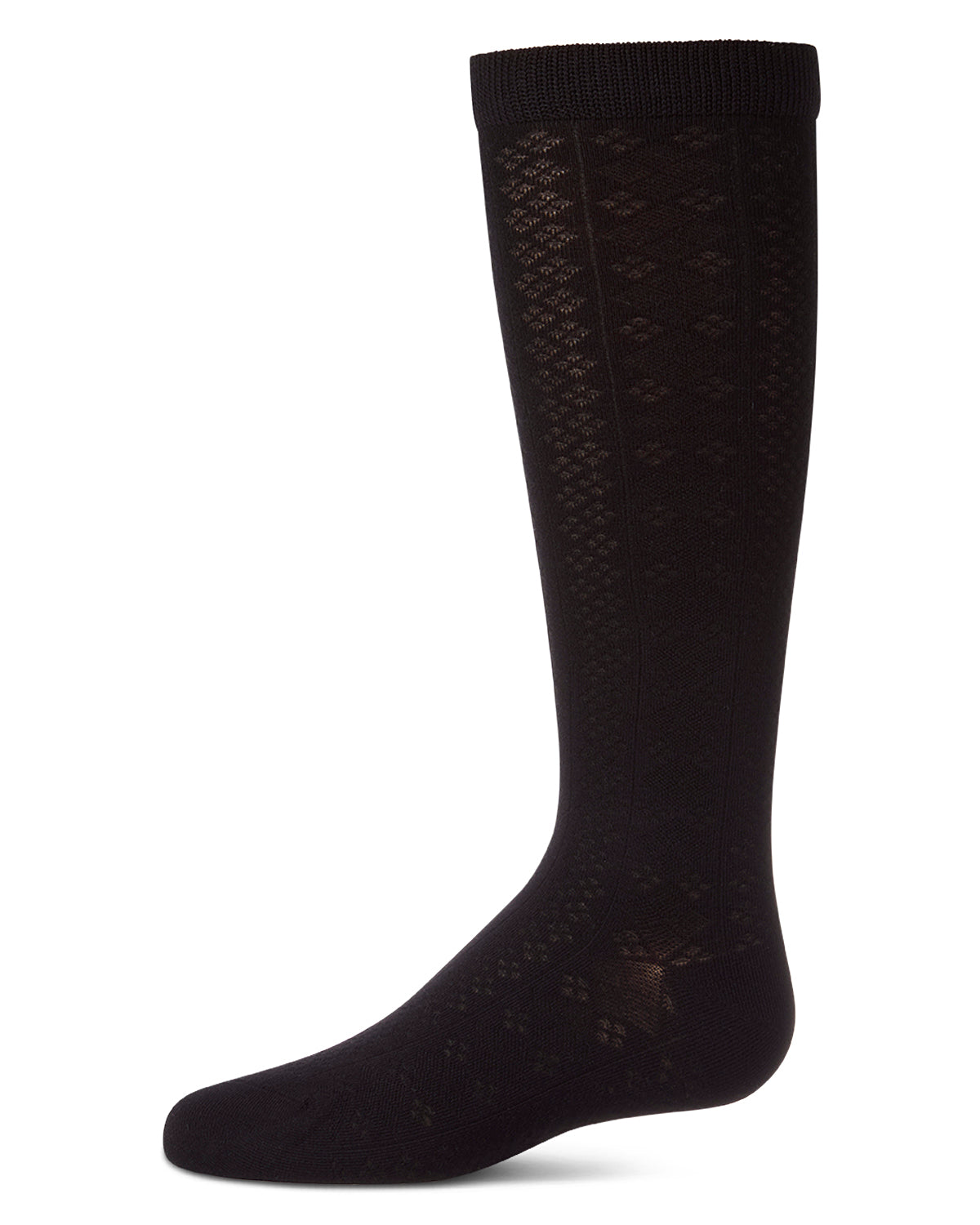 Girls Diamond-Patterned Rayon Blend Knee Sock